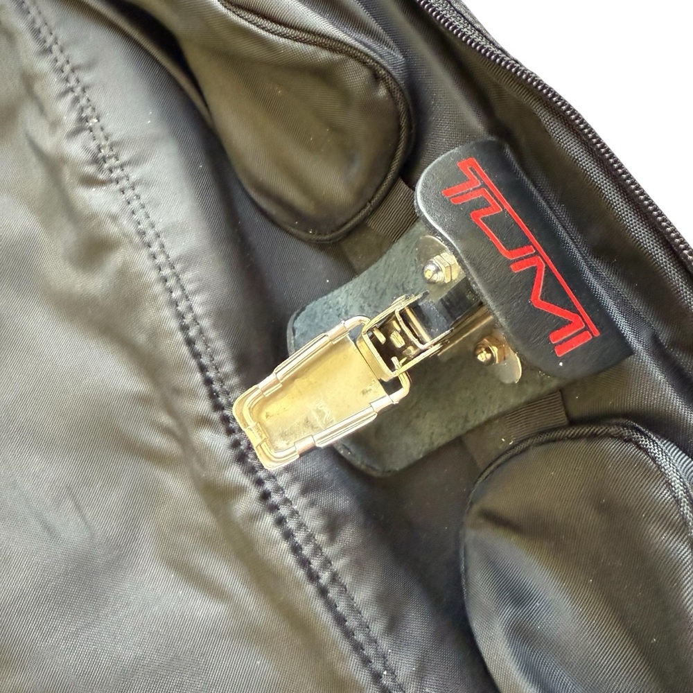Tumi Black Leather Travel Garment Bag - Picture 11 of 13